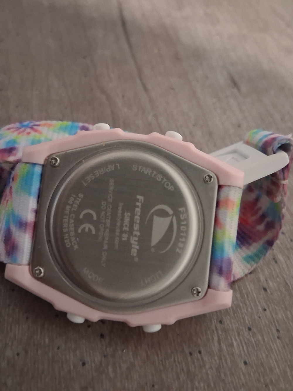 Freestyle Shark Clip Kids Digital Watch - Pastel Tie-Dye Pink & Blue - Picture 3 of 3